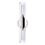 Sabine Color-Select Bathroom Vanity Light - Polished Nickel / Optic Crystal