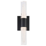 Josefina Bathroom Vanity Light - Black / Radiance Crystal Dust