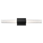 Josefina Bathroom Vanity Light - Black / Radiance Crystal Dust