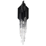 Organza Color-Select Hanging Wall Sconce - Black / Optic Haze Quartz