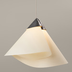 Shayd XL Warm Dim Pendant - Graphite / Lantern White Parchment