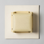 Field Square Warm Dim Wall Sconce - Bone / Faint Green Parchment