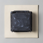 Field Square Warm Dim Wall Sconce - Bone / Moire Polycarbonate