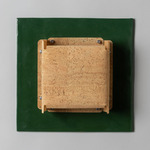 Field Square Warm Dim Wall Sconce - Chrome Green / Cork