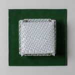 Field Square Warm Dim Wall Sconce - Chrome Green / Prism Polycarbonate