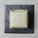 Field Square Warm Dim Wall Sconce - Graphite / Lantern White Parchment