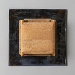 Field Square Warm Dim Wall Sconce - Obsidian / Cork