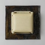 Field Square Warm Dim Wall Sconce - Obsidian / Faint Green Parchment