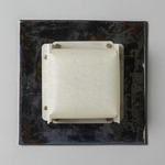 Field Square Warm Dim Wall Sconce - Obsidian / Lantern White Parchment