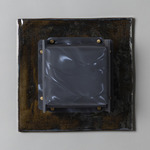 Field Square Warm Dim Wall Sconce - Obsidian / Moire Polycarbonate