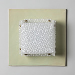 Field Square Warm Dim Wall Sconce - Pale Fiberglass Green / Prism Polycarbonate