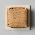Field Square Mini Warm Dim Wall Sconce - Bone / Cork
