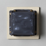 Field Square Mini Warm Dim Wall Sconce - Bone / Moire Polycarbonate
