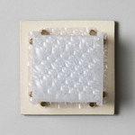 Field Square Mini Warm Dim Wall Sconce - Bone / Prism Polycarbonate