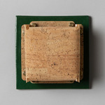 Field Square Mini Warm Dim Wall Sconce - Chrome Green / Cork