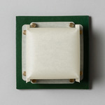 Field Square Mini Warm Dim Wall Sconce - Chrome Green / Lantern White Parchment
