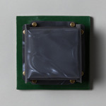 Field Square Mini Warm Dim Wall Sconce - Chrome Green / Moire Polycarbonate