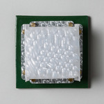 Field Square Mini Warm Dim Wall Sconce - Chrome Green / Prism Polycarbonate