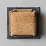 Field Square Mini Warm Dim Wall Sconce - Graphite / Cork