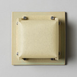 Field Square Mini Warm Dim Wall Sconce - Pale Fiberglass Green / Faint Green Parchment