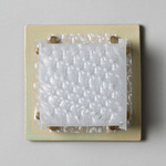 Field Square Mini Warm Dim Wall Sconce - Pale Fiberglass Green / Prism Polycarbonate