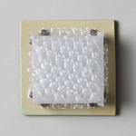 Field Square Mini Warm Dim Wall Sconce - Pale Fiberglass Green / Prism Polycarbonate