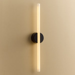 Kilter 2.0 Wall Sconce - Dark Grey Canopy / Gloss Dark Grey Plate / Frosted