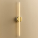 Kilter 2.0 Wall Sconce - White Canopy / Brushed Brass Plate / Frosted
