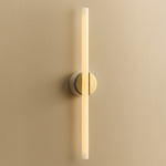 Kilter 2.0 Wall Sconce - White Canopy / Polished Brass Plate / Frosted