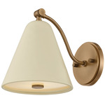 Clive Wall Sconce - Patina Brass / Soft Sand