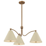 Clive Chandelier - Patina Brass / Soft Sand
