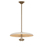 Garth Pendant - Patina Brass / Weathered White