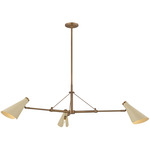 Andersen Chandelier - Patina Brass / Soft Sand