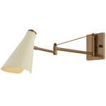 Andersen Adjustable Wall Sconce - Patina Brass / Soft Sand