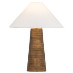 Agoura Table Lamp - Patina Brass / Off White
