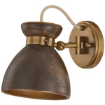 Allston Wall Sconce - Patina Brass / Molten Umber