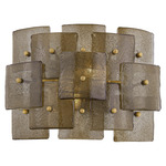 Jacik Wall Sconce - Patina Gold Leaf / Bronze Candy Glass