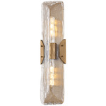 Nordic Wall Sconce - Patina Brass / Clear Seeded