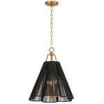 Sonoma Pendant - Patina Gold Leaf / Espresso