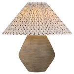 Calabria Gathered Taper Table Lamp - Reggio / Primose Red
