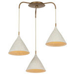 Benson Chandelier - Patina Brass / Lime Wash