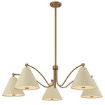 Clive Chandelier - Patina Brass / Soft Sand