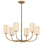 Teddy Chandelier - Patina Brass / Off White