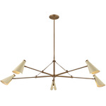Andersen Chandelier - Patina Brass / Soft Sand
