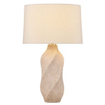 Declan Table Lamp - Vintage Gold Leaf / Off White