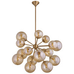Santee Chandelier - Patina Brass / Champagne