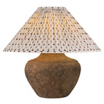 Calabria Gathered Taper Table Lamp - Rustco / Primose Red