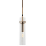Foxwich Pendant - Brushed Brass / Clear