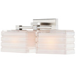 Sardinia Bathroom Vanity Light - Brushed Nickel / White