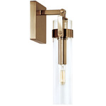 Foxwich Wall Sconce - Brushed Brass / Clear